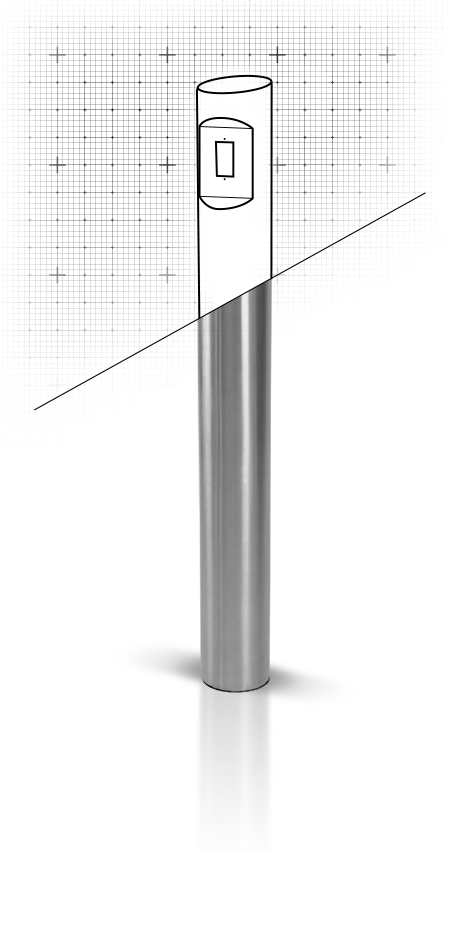 Custom lobby bollard engineering drawing