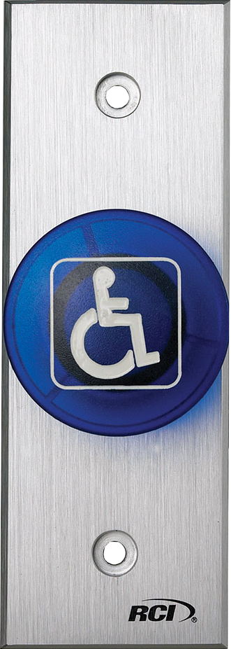 Tamper-Resistant Handicap Pushbutton.